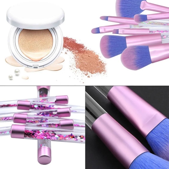 7pcs Crystal Makeup Brushes Kit + Case - Picture 5 of 11